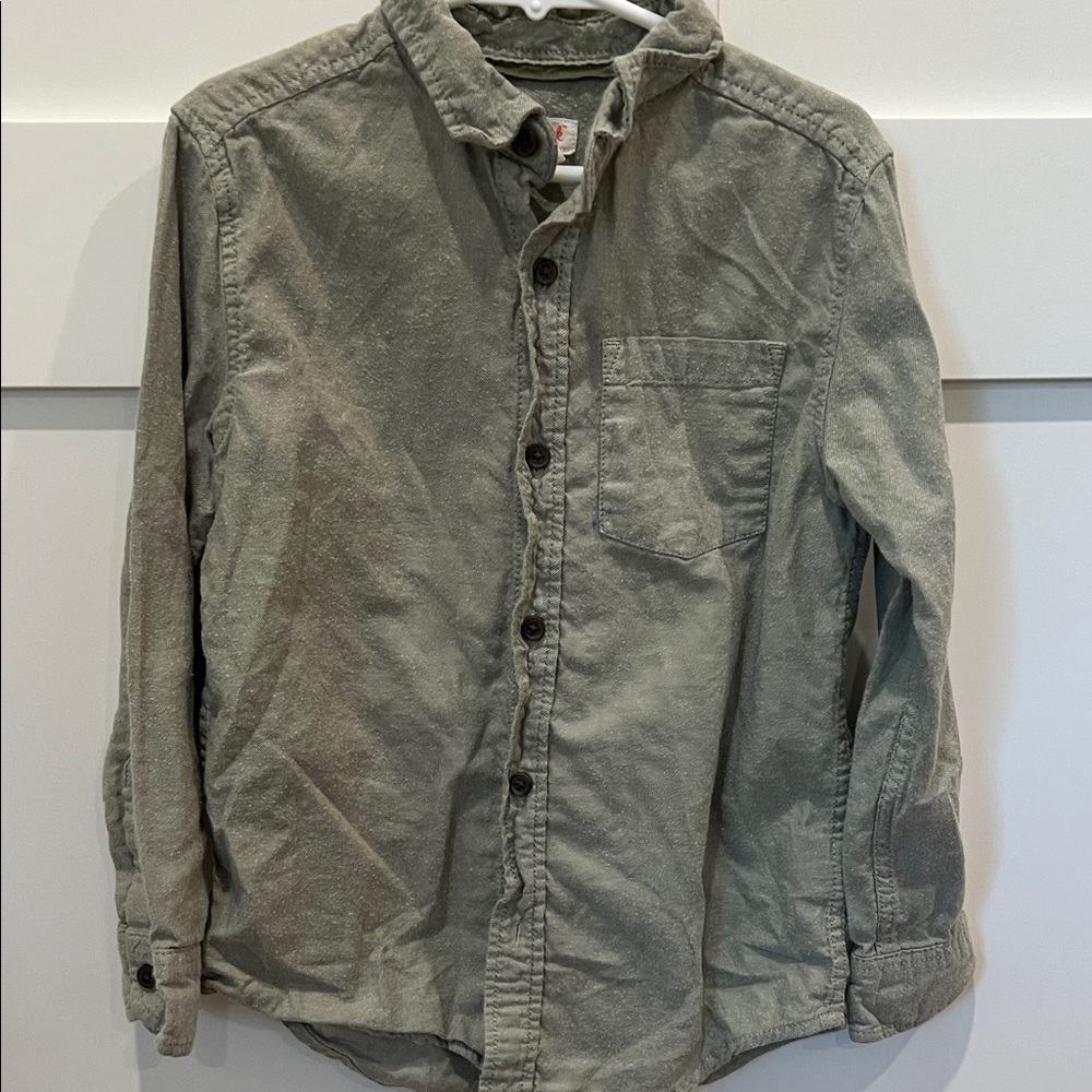 Boy’s Green Button-Up Shirt